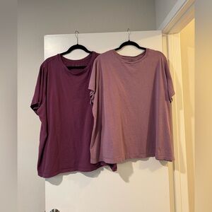 Women's Purple and Mauve classic T shirt tops 3x